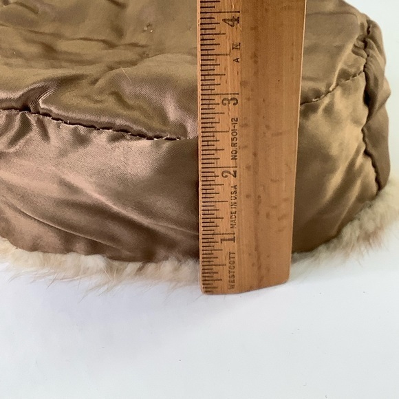 Vintage Fur Pill Box hat cream / tan size OS EUC - Picture 8 of 13